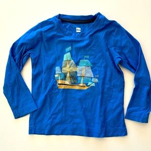 Tea collection boys ship/boat long sleeve t-shirt size 2t